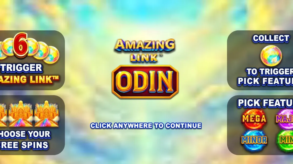 Pemandangan megah Asgard dalam slot Amazing Link Odin